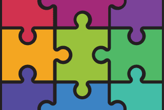 Puzzle Pieces colorful