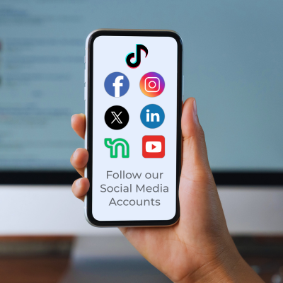 Social Media icons on a phone.